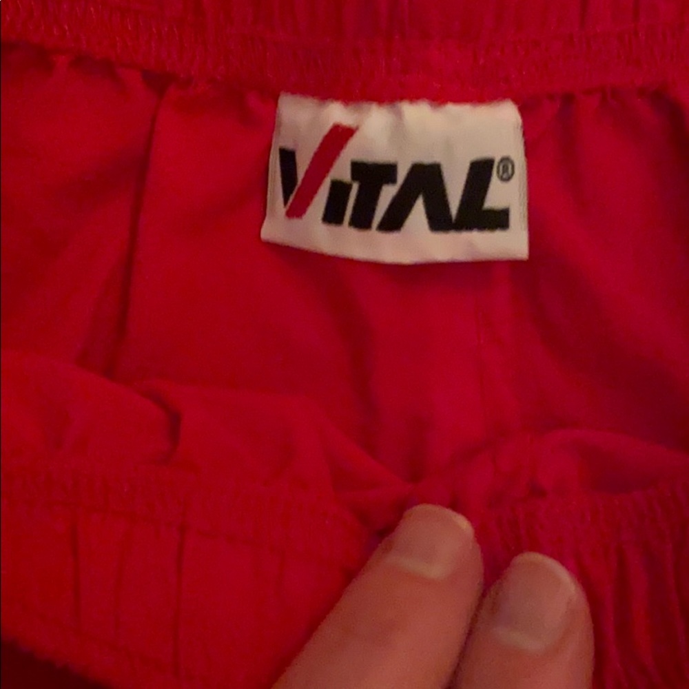 Red Athletic Jogging Jogger Workout Pants - Picture 5 of 10